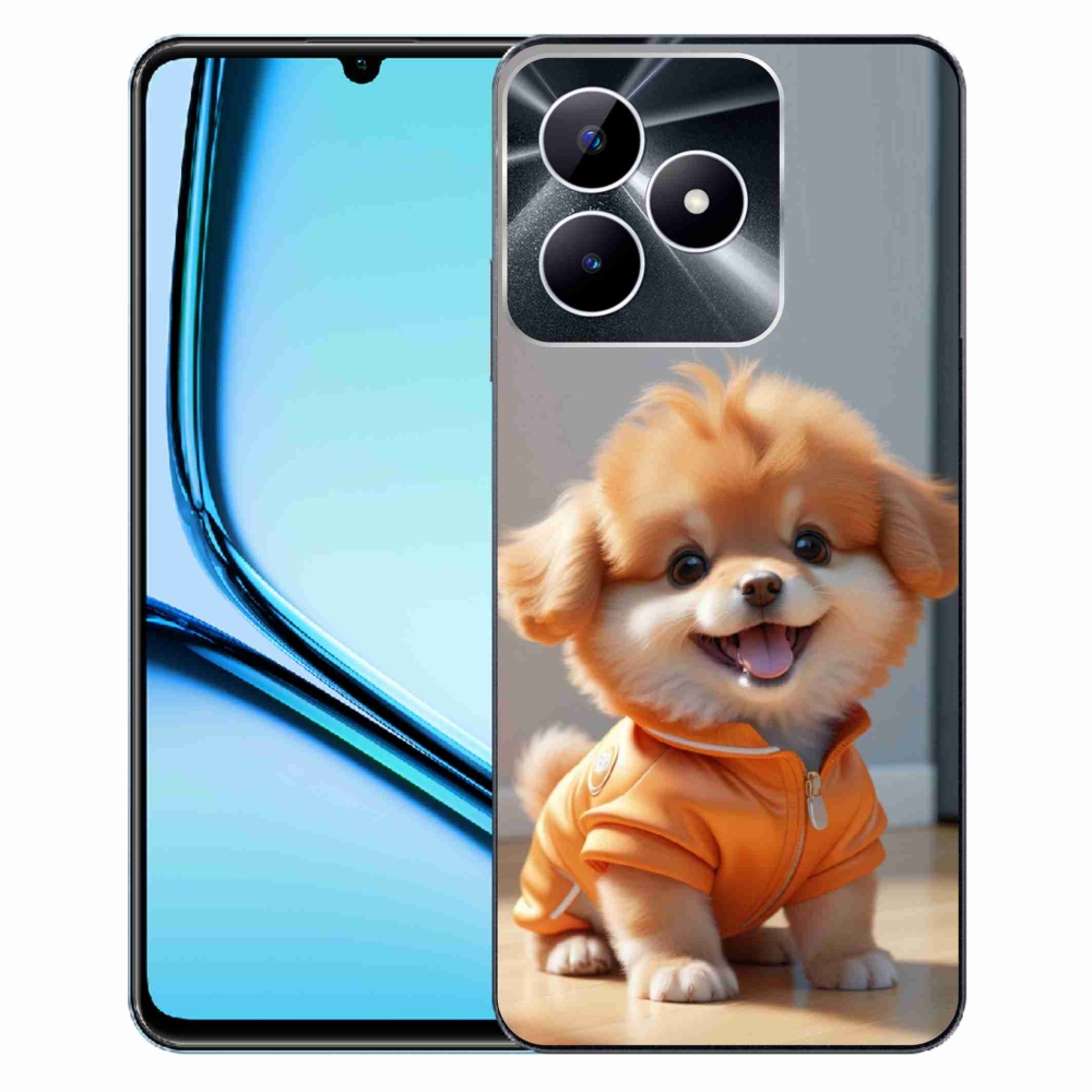 Gélový kryt mmCase na Realme Note 50 - roztomilý pomeranian v mikine