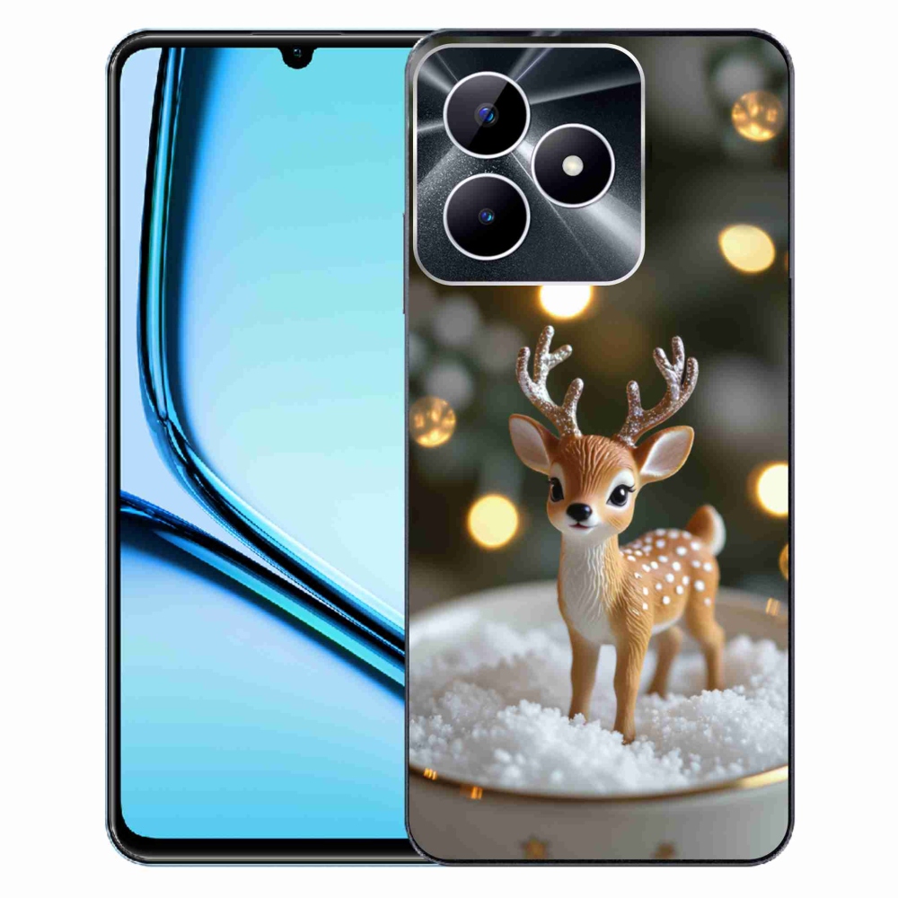 Gélový kryt mmCase na Realme Note 50 - roztomilý vianočný jeleň