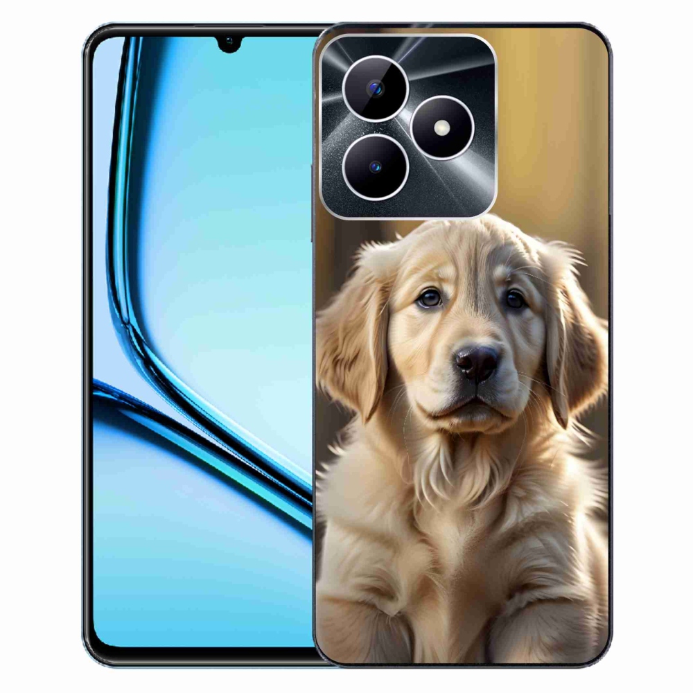 Gélový kryt mmCase na Realme Note 50 - roztomilý zlatý retriever