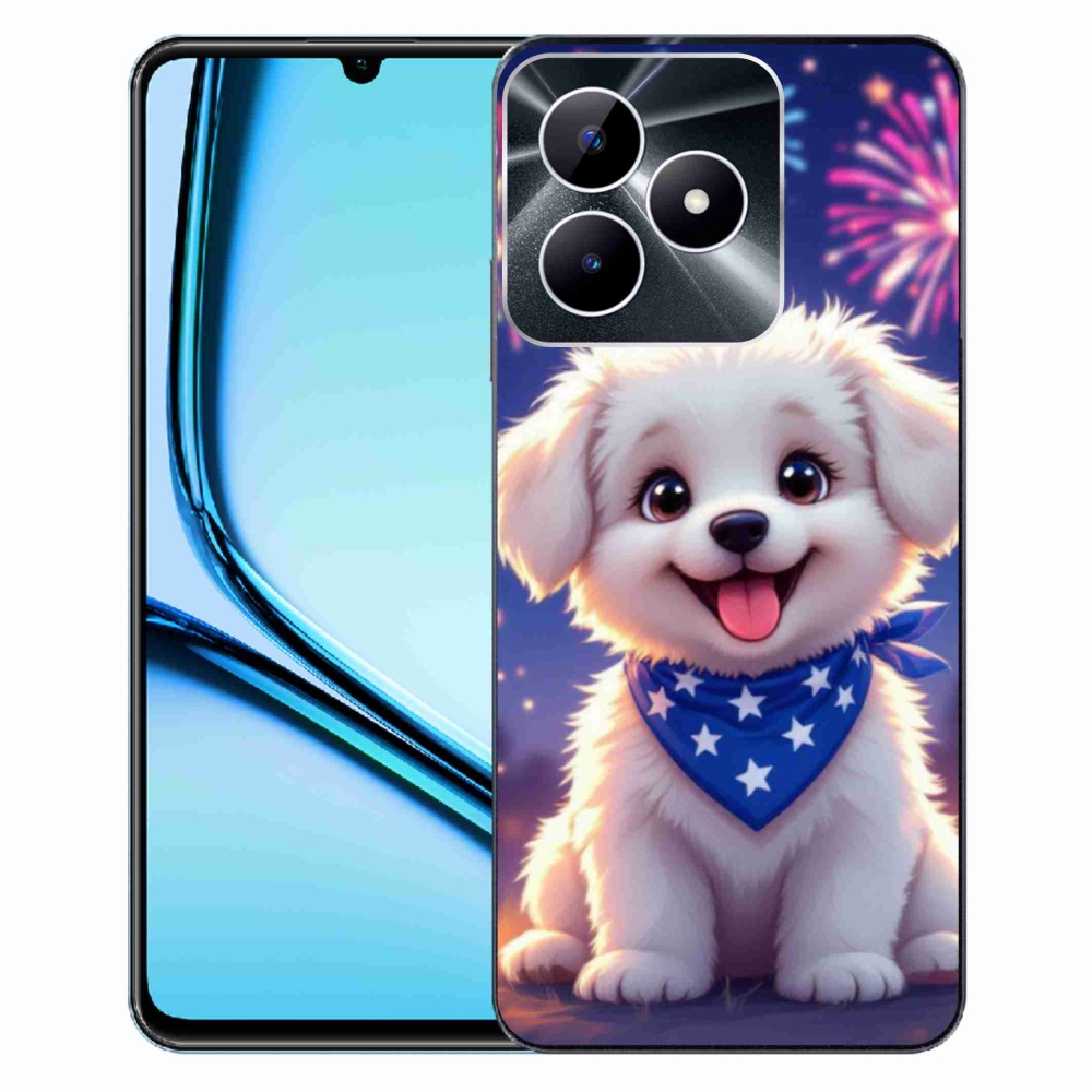 Gélový kryt mmCase na Realme Note 50 - slávnostné šteňa
