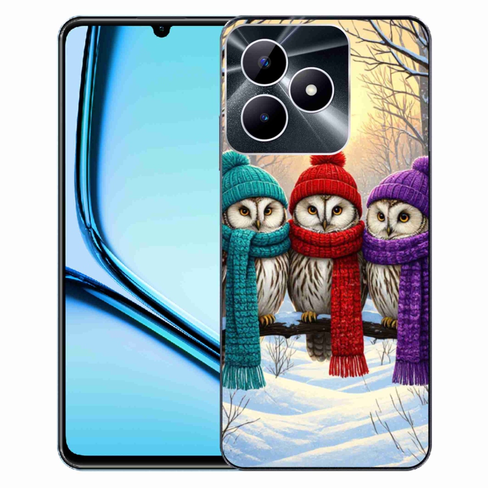 Gélový kryt mmCase na Realme Note 50 - soví priatelia