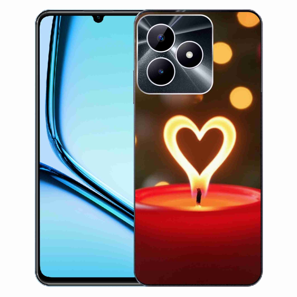 Gélový kryt mmCase na Realme Note 50 - srdce z plameňa