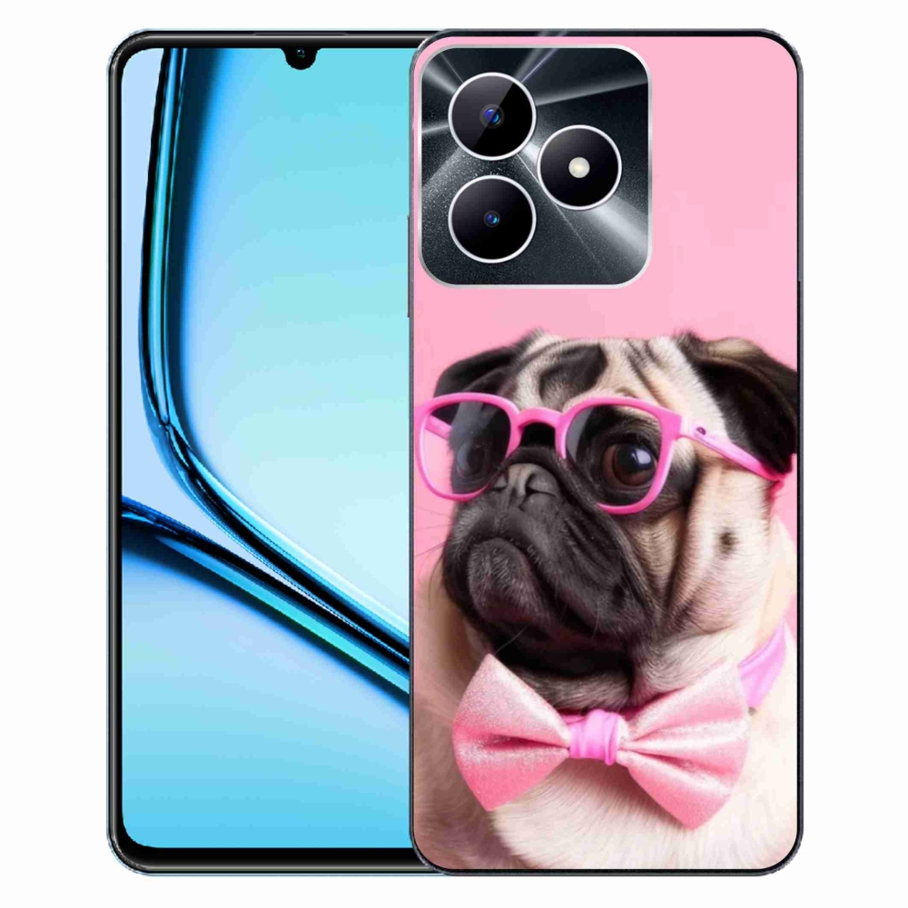 Gélový kryt mmCase na Realme Note 50 - štýlový mops