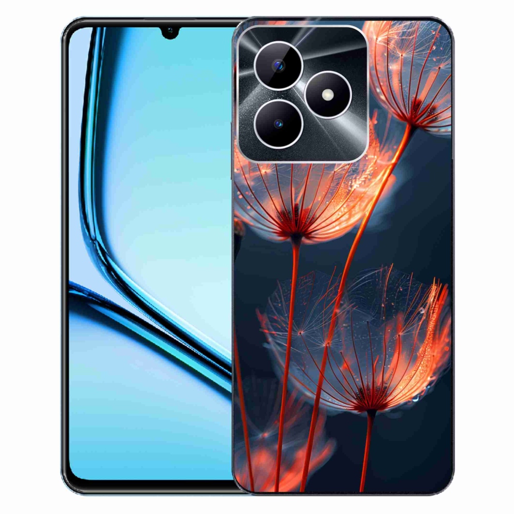 Gélový kryt mmCase na Realme Note 50 - svetielkujúce páperie