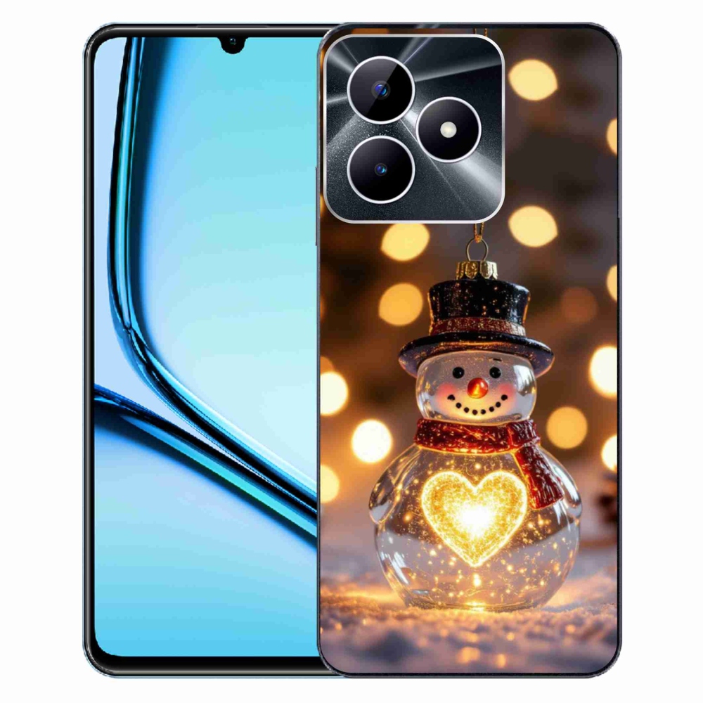 Gélový kryt mmCase na Realme Note 50 - svietiaci vianočný snehuliak