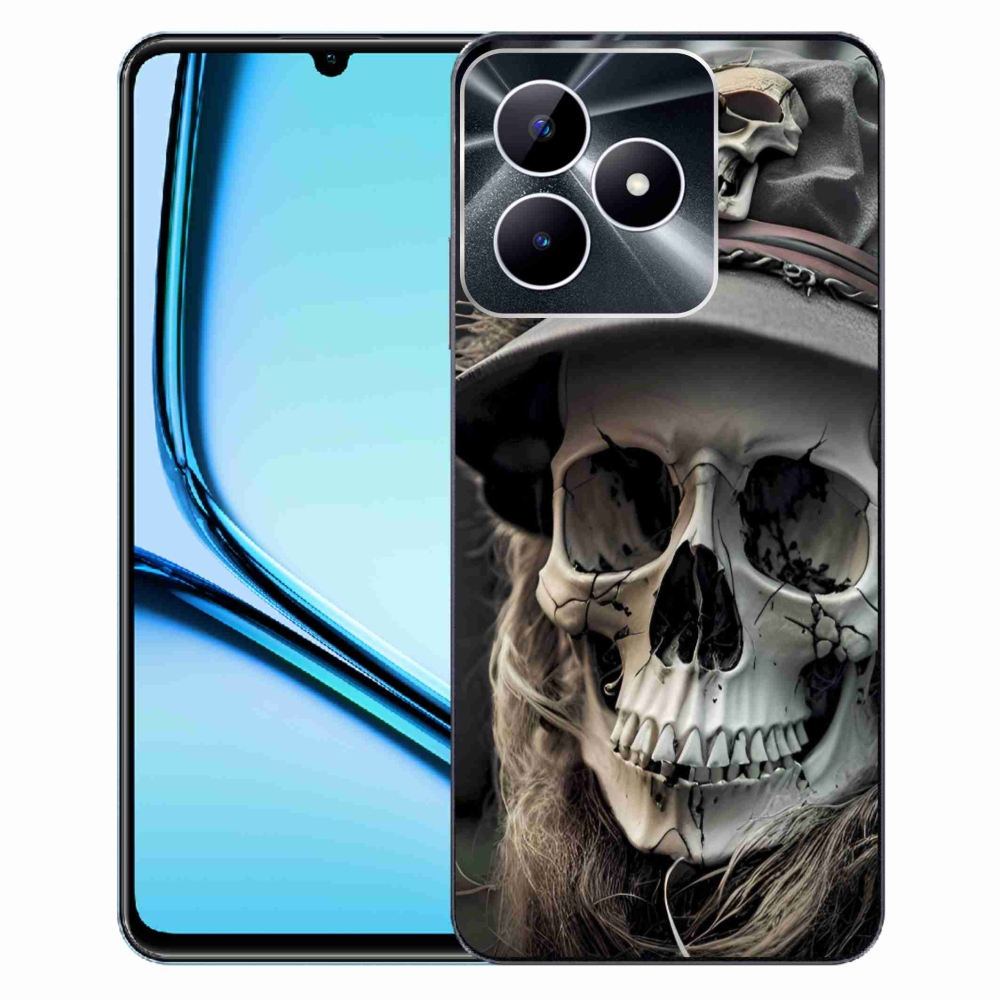 Gélový kryt mmCase na Realme Note 50 - temná lebka