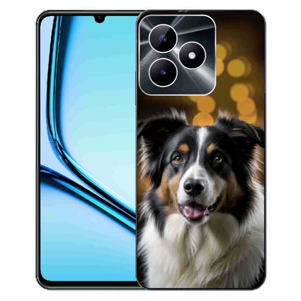 Gélový kryt mmCase na Realme Note 50 - usmievavý austrálsky ovčiak