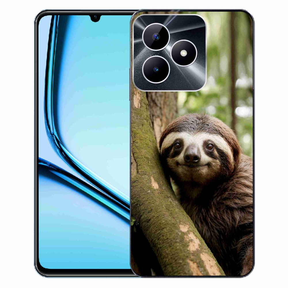 Gélový kryt mmCase na Realme Note 50 - usmievavý leňochod