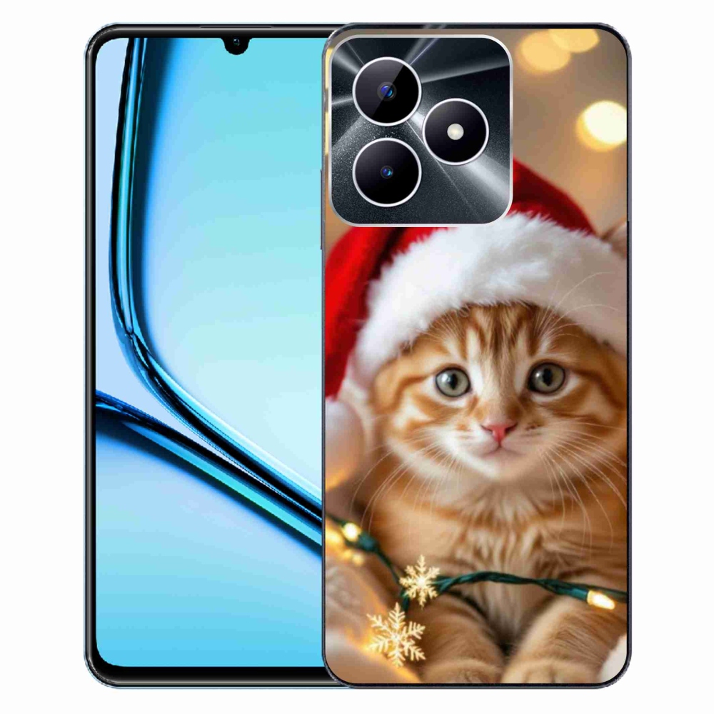 Gélový kryt mmCase na Realme Note 50 - vianočné mačiatko