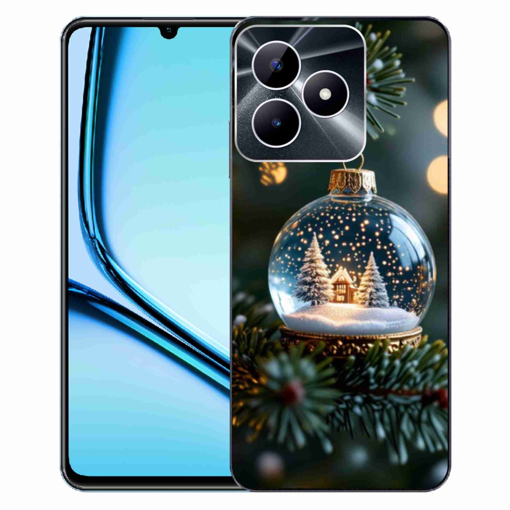 Gélový kryt mmCase na Realme Note 50 - vianočné gule 2