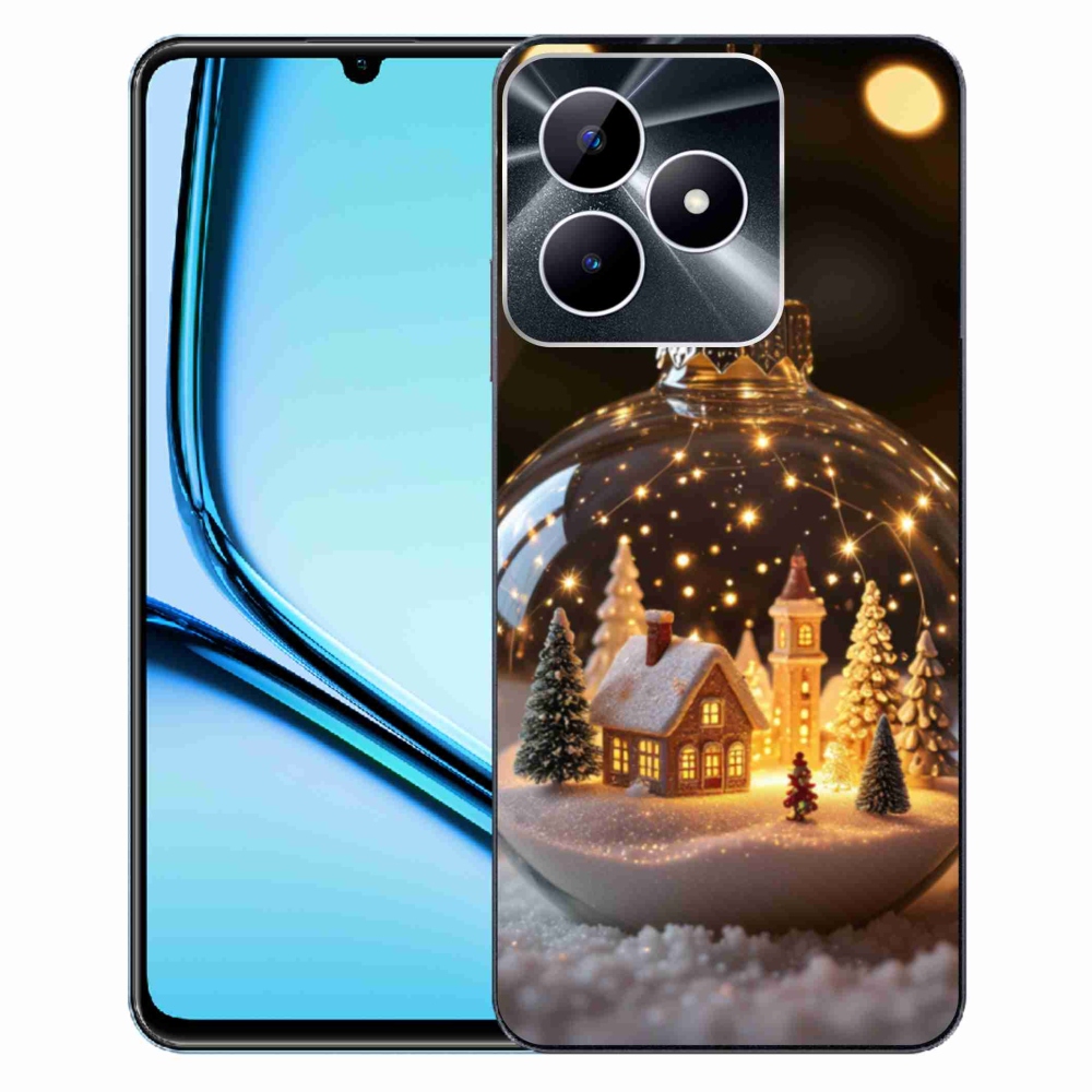 Gélový kryt mmCase na Realme Note 50 - vianočné gule 3