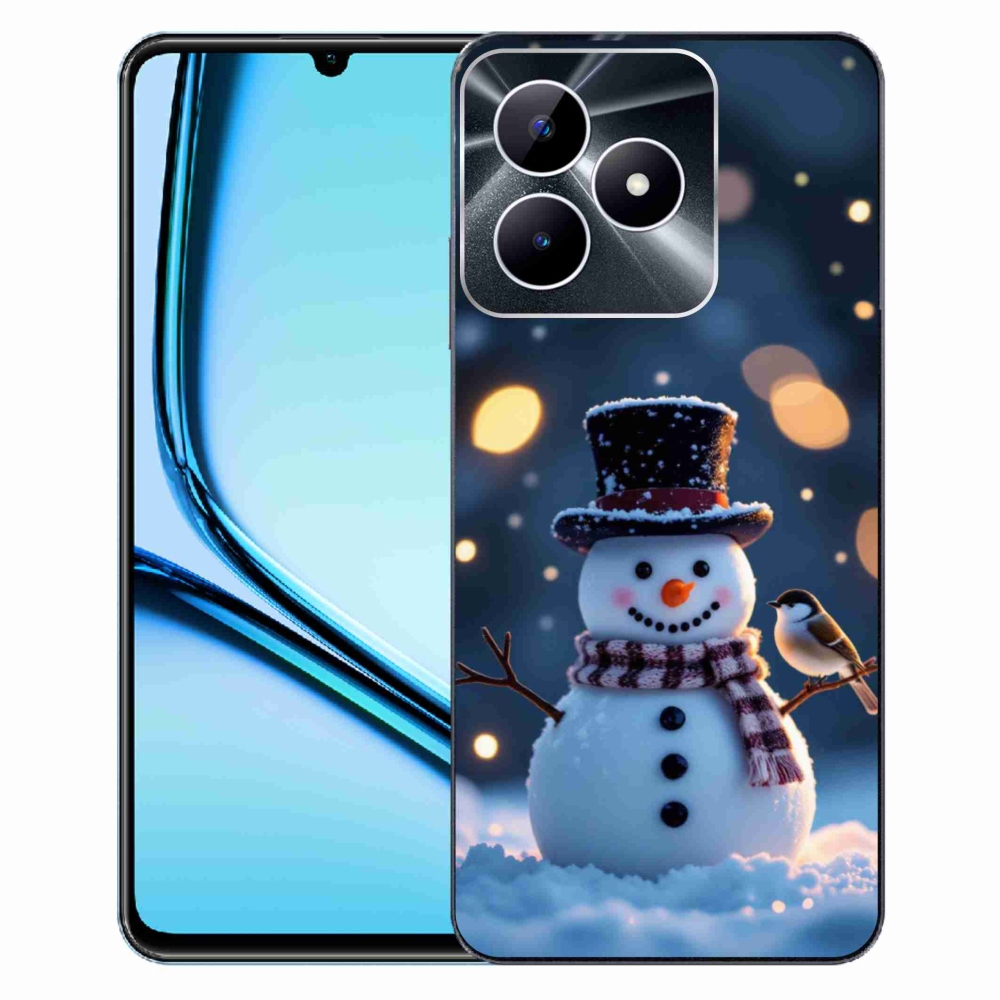 Gélový kryt mmCase na Realme Note 50 - vianočný snehuliak