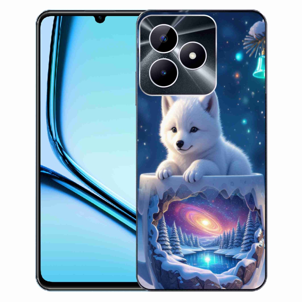 Gélový kryt mmCase na Realme Note 50 - vianočné šteňa