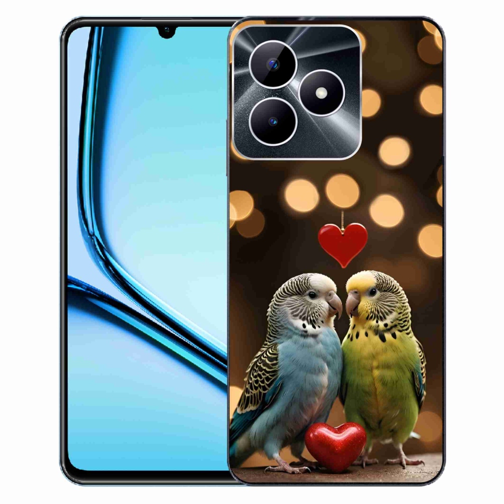 Gélový kryt mmCase na Realme Note 50 - zamilovaní papagáje