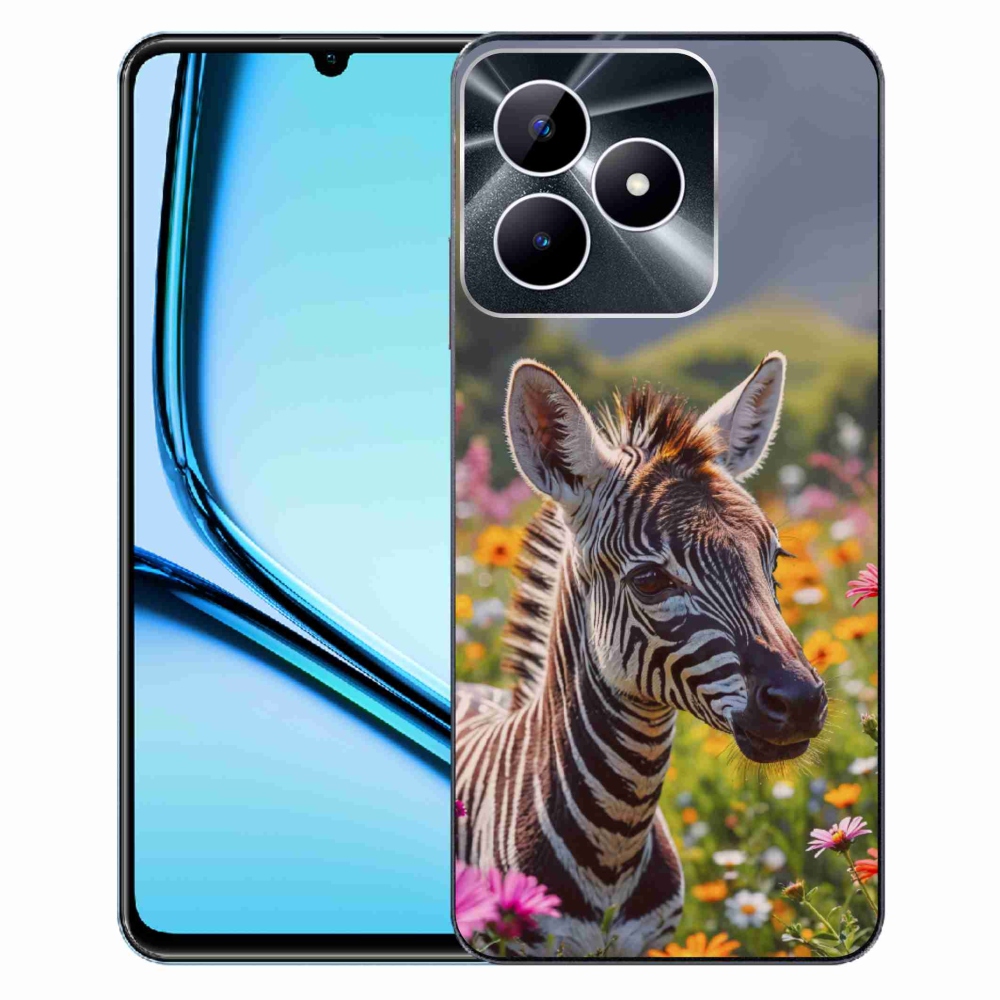 Gélový kryt mmCase na Realme Note 50 - zebra na lúke