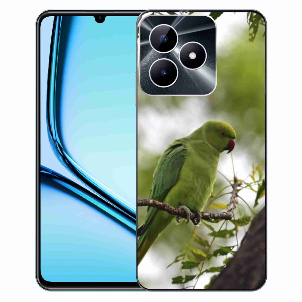 Gélový kryt mmCase na Realme Note 50 - zelený papagáj