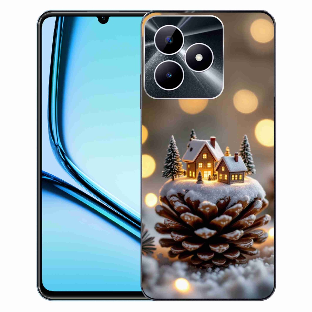 Gélový kryt mmCase na Realme Note 50 - zimná dedinka
