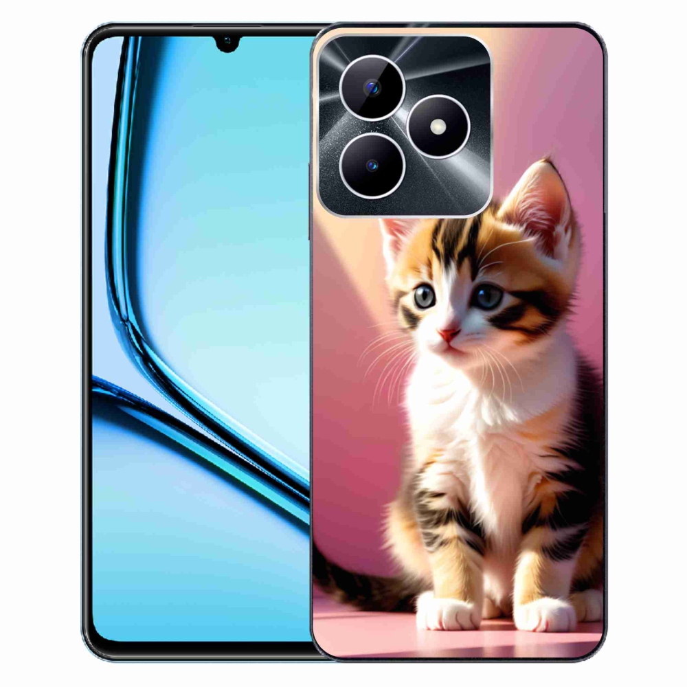Gélový kryt mmCase na Realme Note 50 - zvedavé mačiatko 2