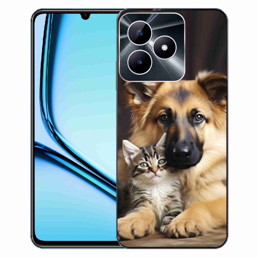Gélový kryt mmCase na Realme Note 50 - zvieracie priateľstvo
