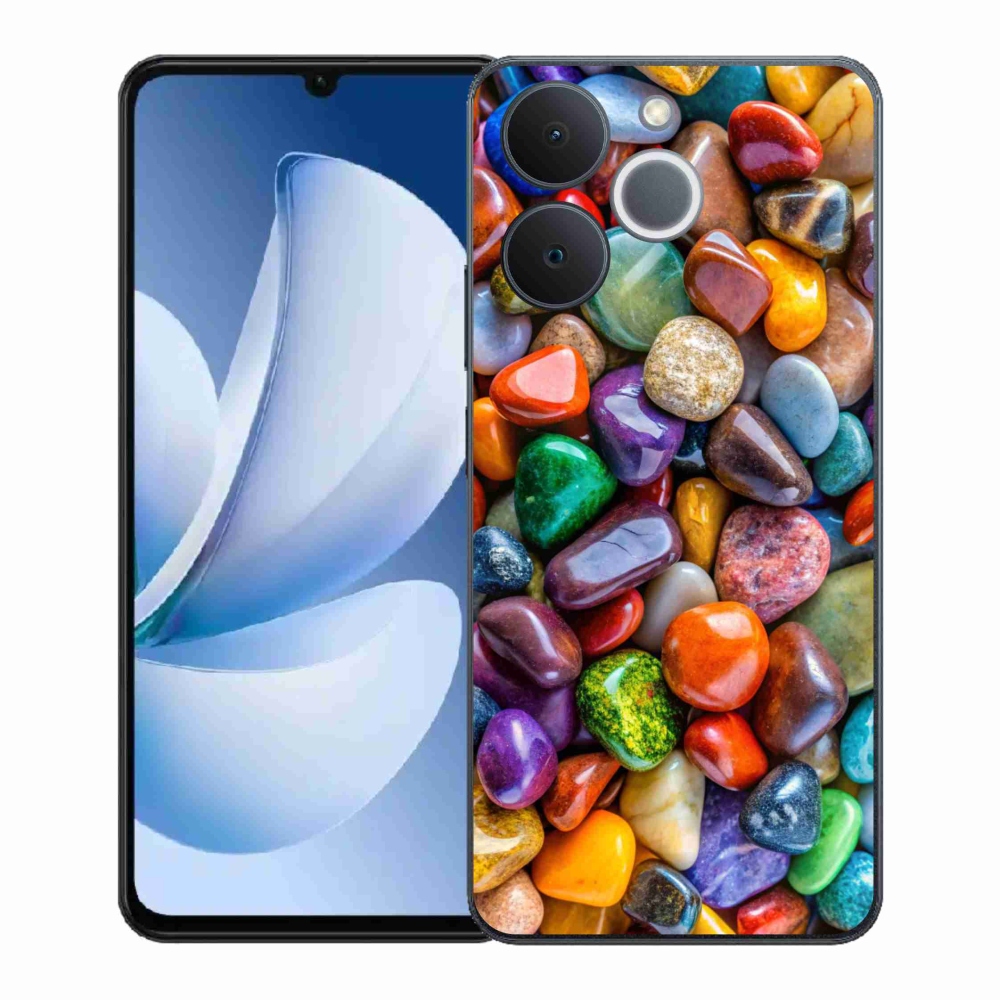 Gélový kryt mmCase na Realme Note 70T - farebné kamienky