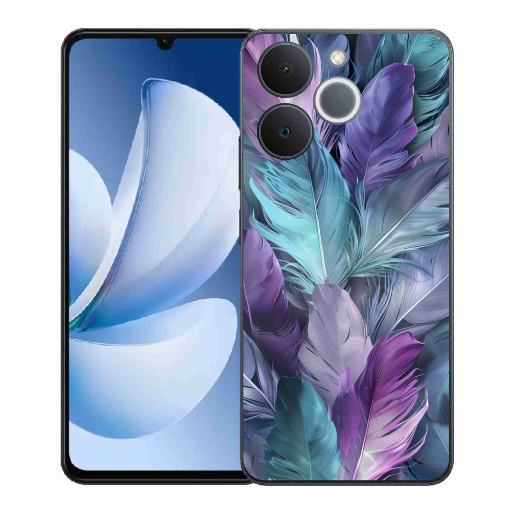 Gélový kryt mmCase na Realme Note 70T - farebné perie 2