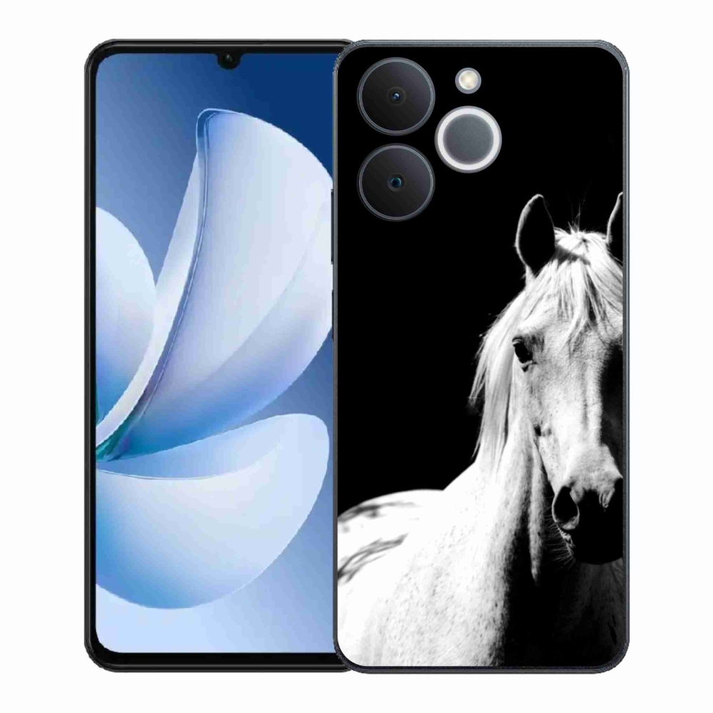 Gélový kryt mmCase na Realme Note 70T - biely kôň 5