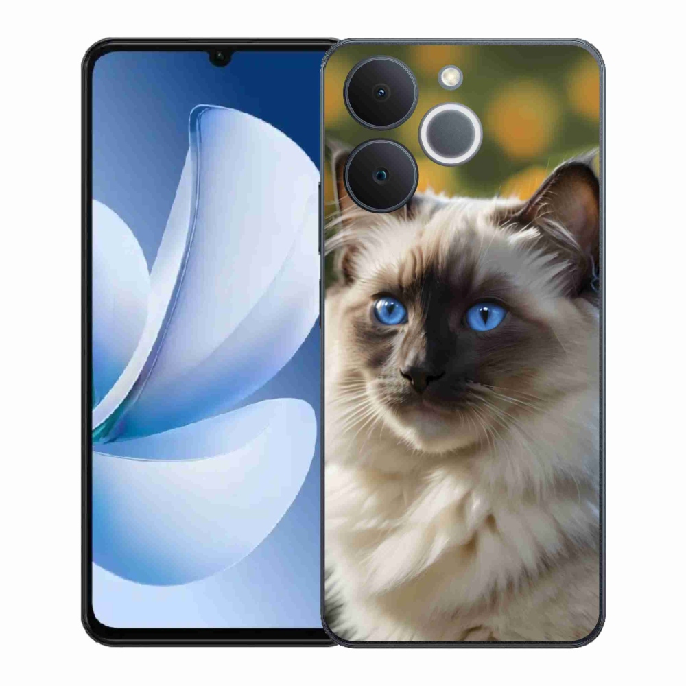 Gélový kryt mmCase na Realme Note 70T - biely ragdoll
