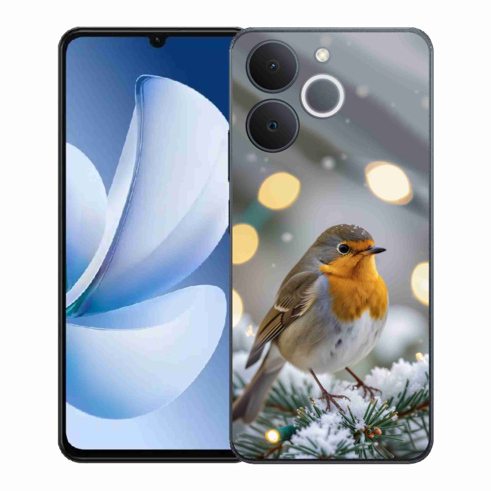 Gélový kryt mmCase na Realme Note 70T - červienka v zime