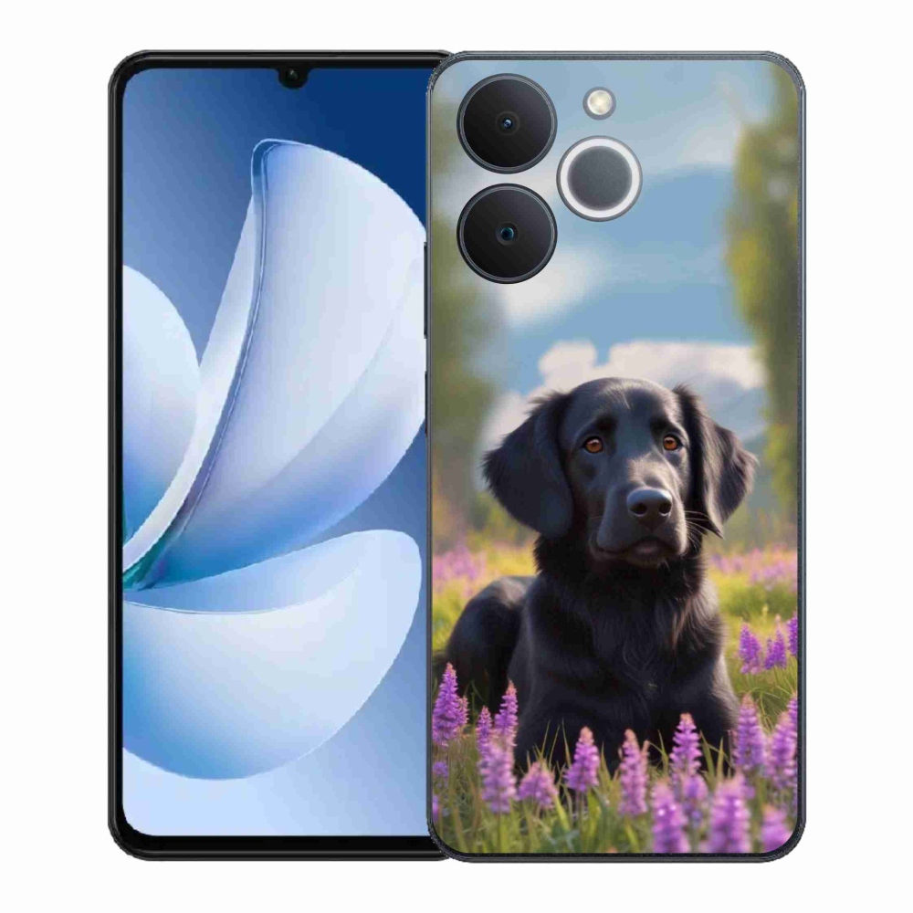 Gélový kryt mmCase na Realme Note 70T - elegantný čierny retriever