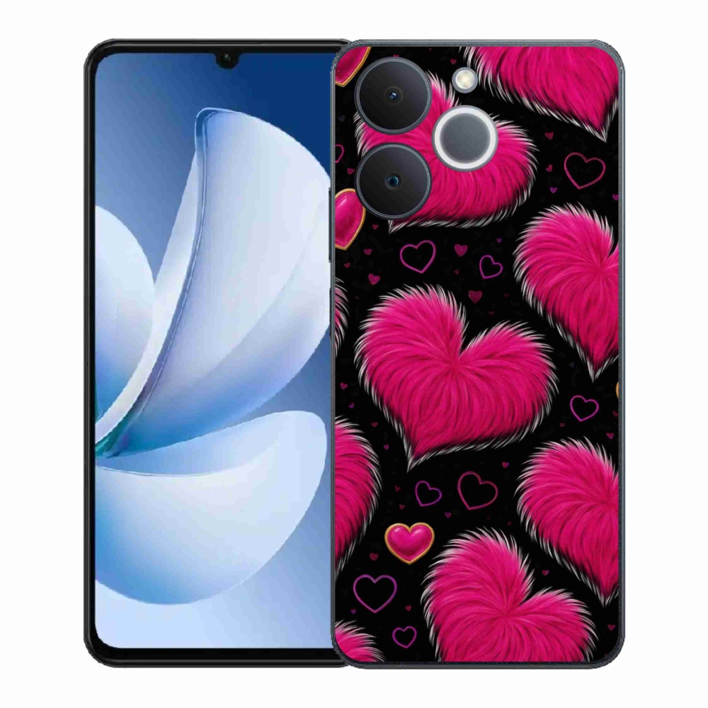 Gélový kryt mmCase na Realme Note 70T - hebké srdce