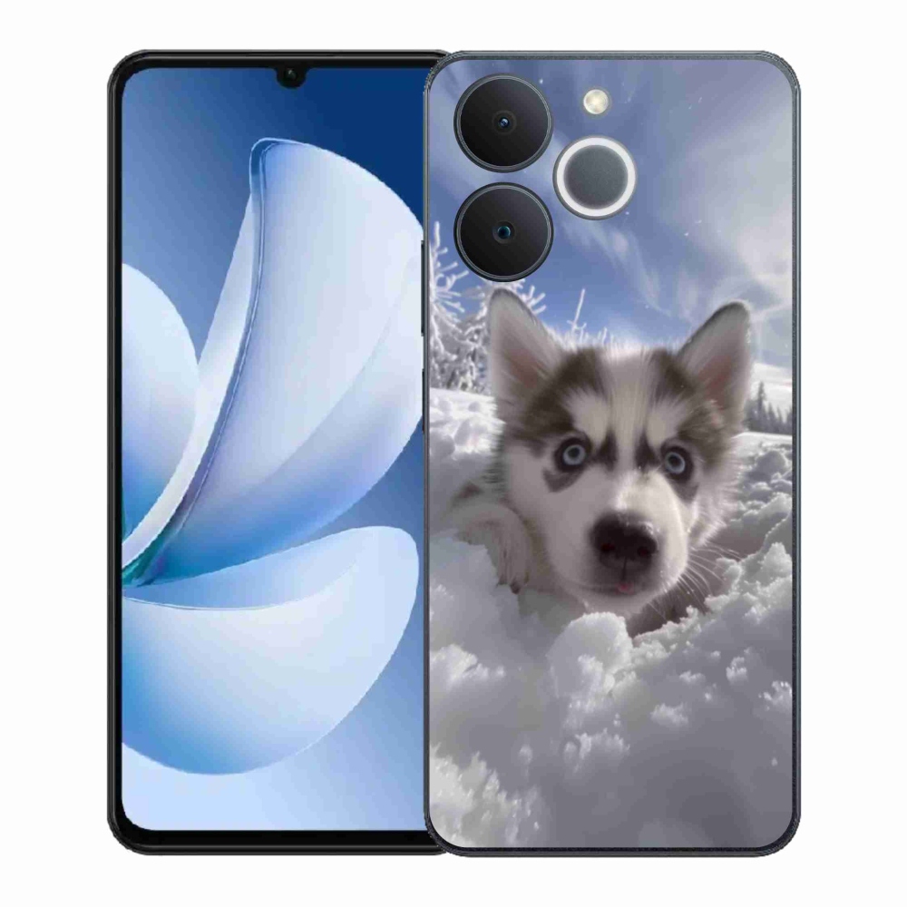 Gélový kryt mmCase na Realme Note 70T - husky v snehu
