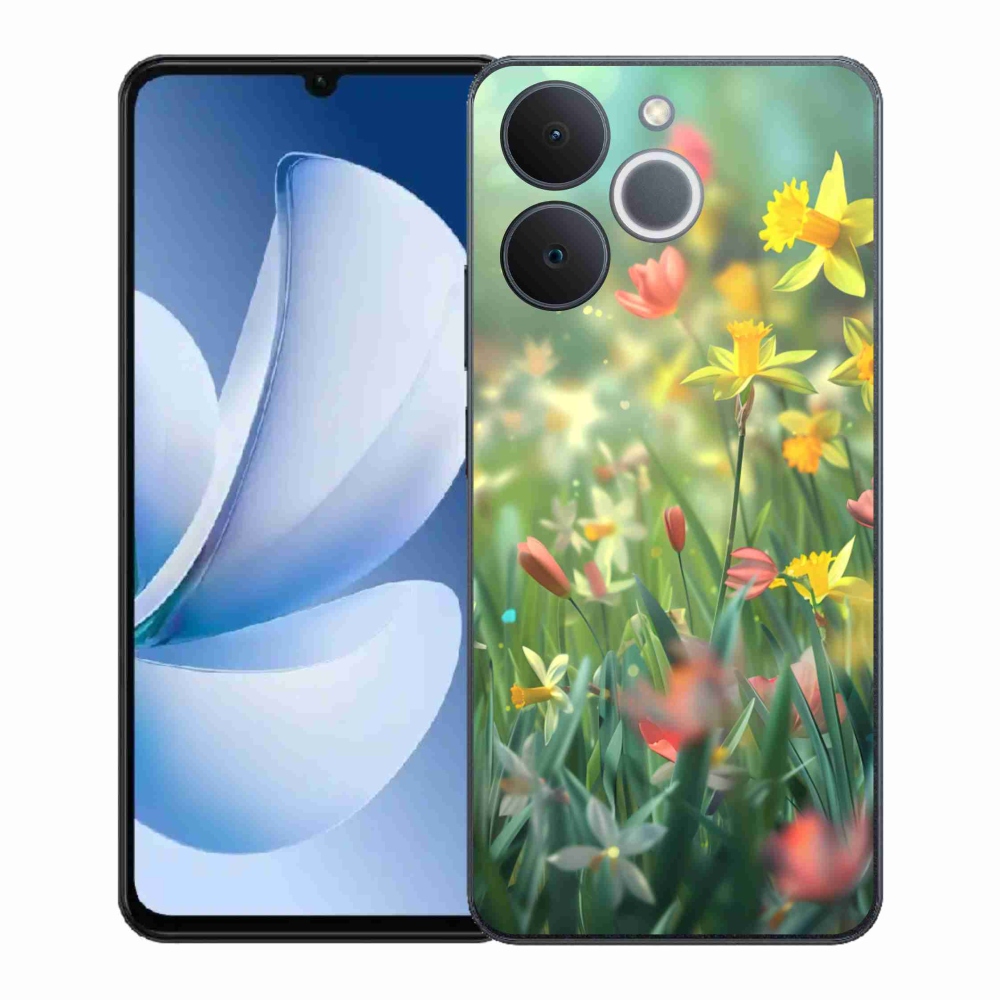 Gélový kryt mmCase na Realme Note 70T - jarné kvety