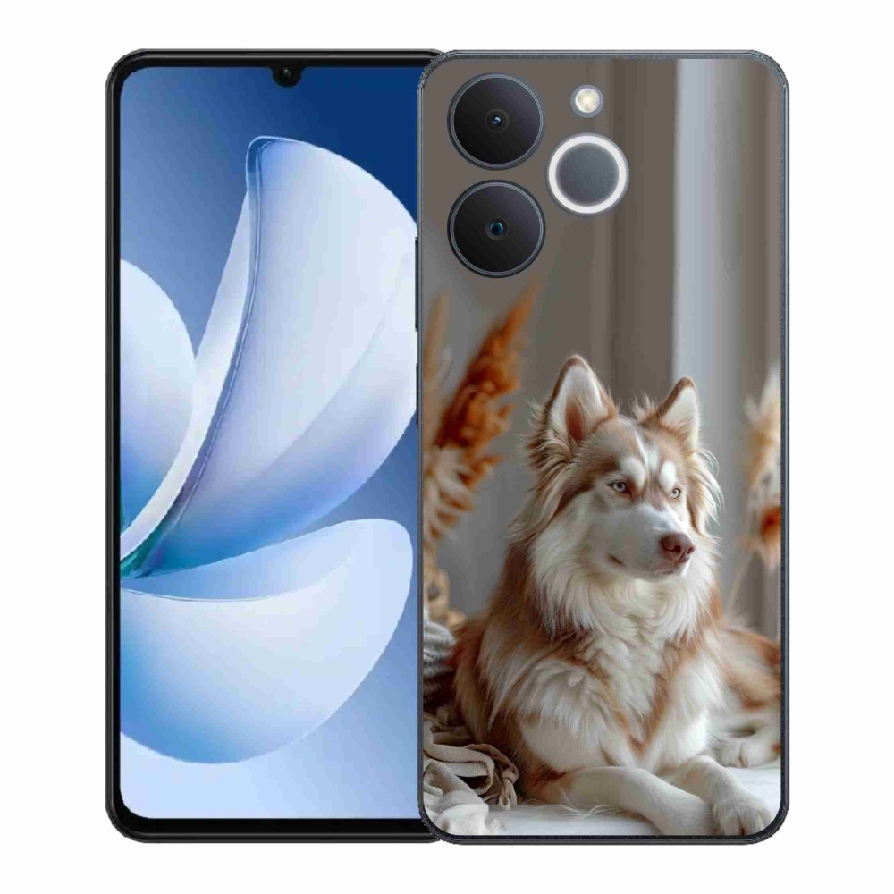 Gélový kryt mmCase na Realme Note 70T - pokojný sibírsky husky