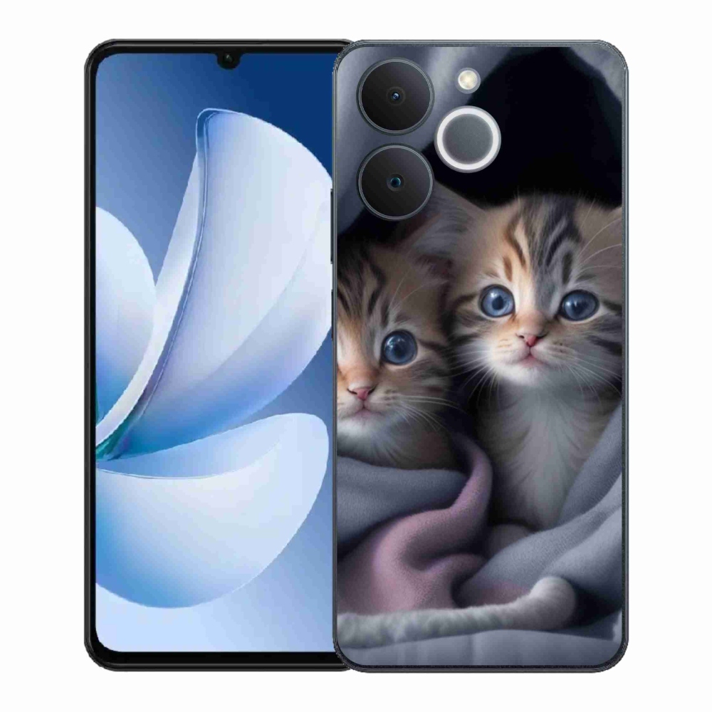 Gélový kryt mmCase na Realme Note 70T - mačacie duo 2