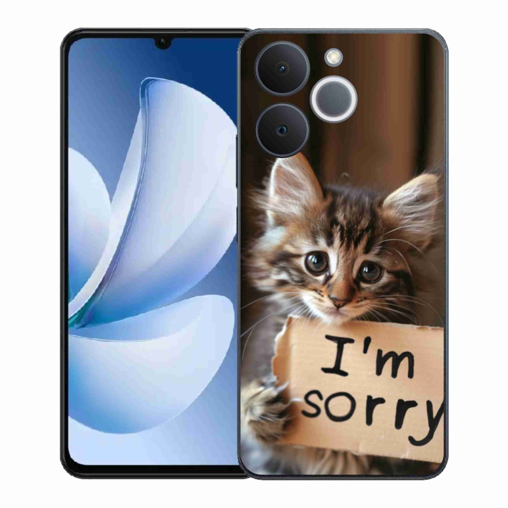 Gélový kryt mmCase na Realme Note 70T - mačacie ospravedlnenie