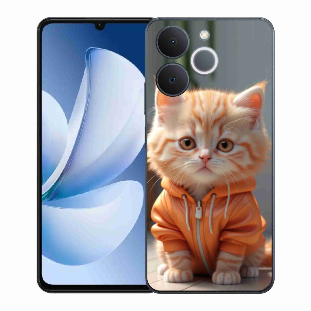 Gélový kryt mmCase na Realme Note 70T - mačiatko v mikine