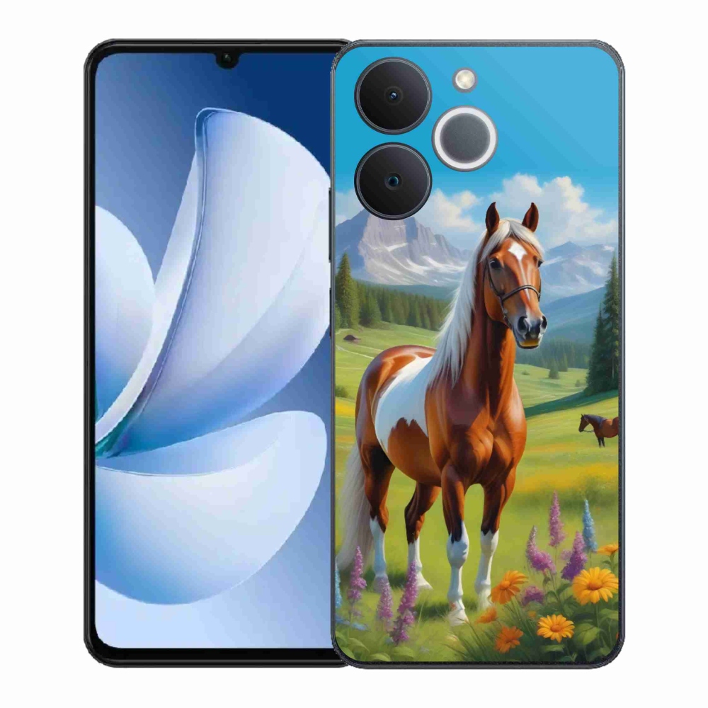 Gélový kryt mmCase na Realme Note 70T - kôň na lúke