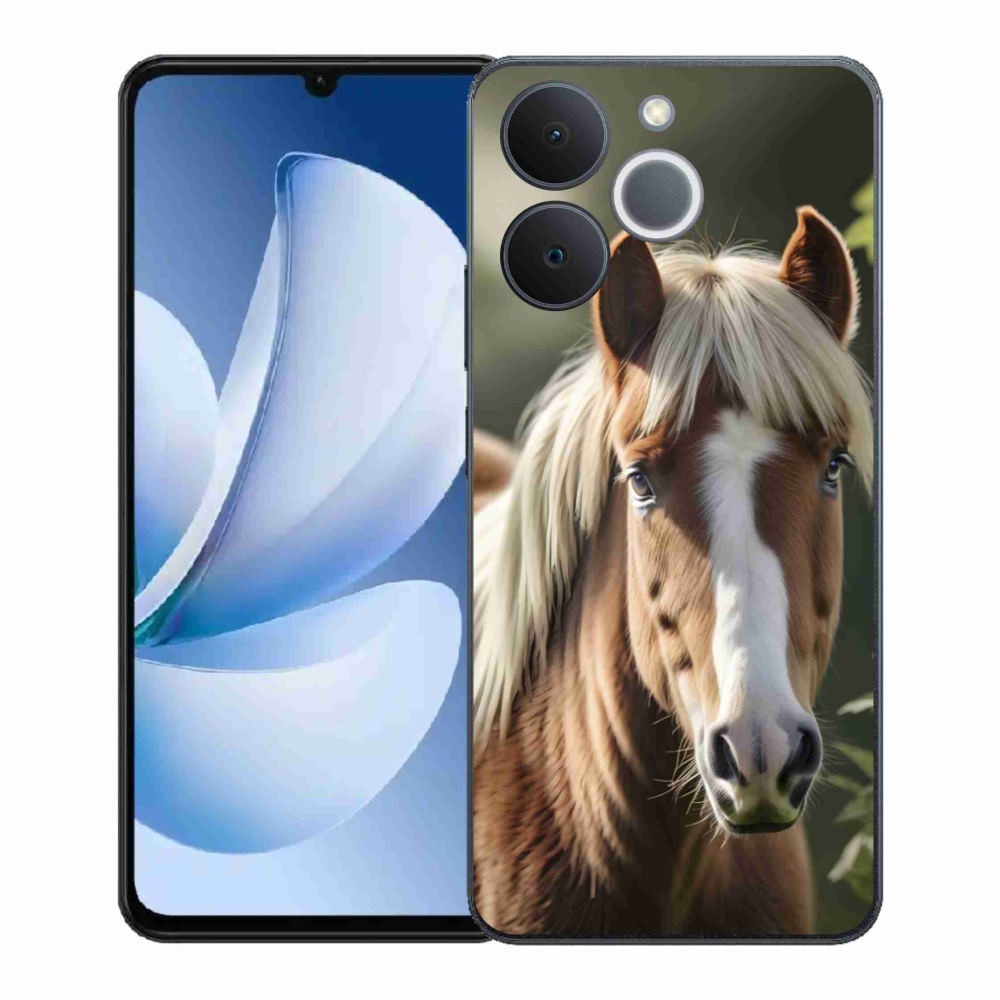 Gélový kryt mmCase na Realme Note 70T - kôň so svetlou hrivou