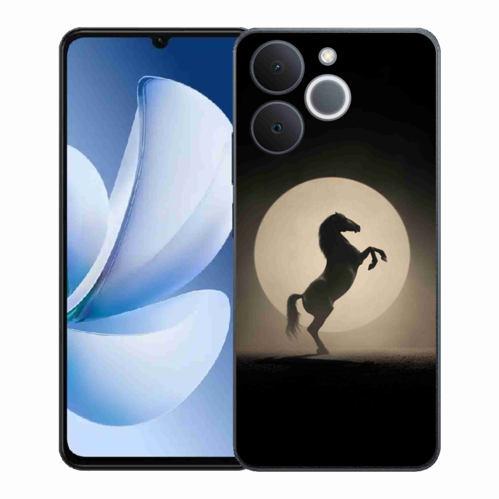 Gélový kryt mmCase na Realme Note 70T - kôň v siluete