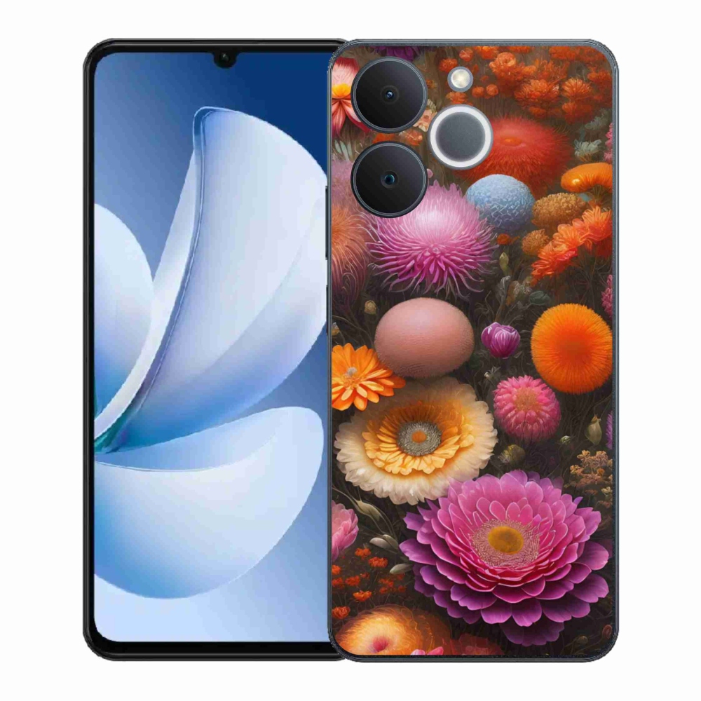 Gélový kryt mmCase na Realme Note 70T - kvetinová kompozícia