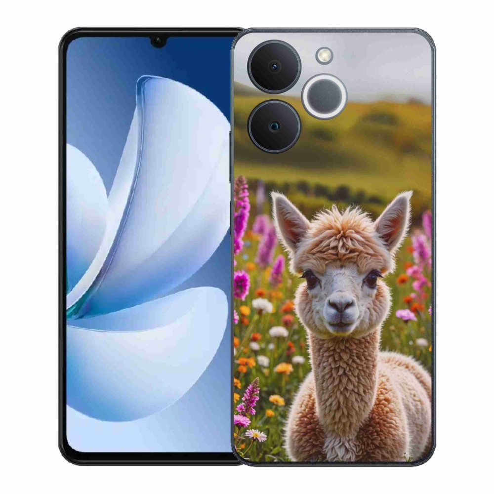 Gélový kryt mmCase na Realme Note 70T - lama na lúke