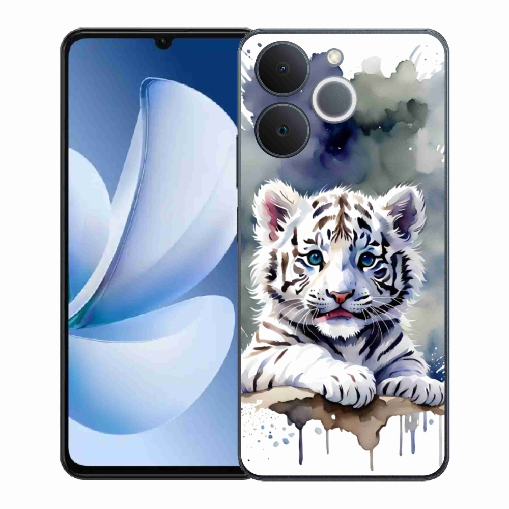 Gélový kryt mmCase na Realme Note 70T - mláďa bieleho tigra