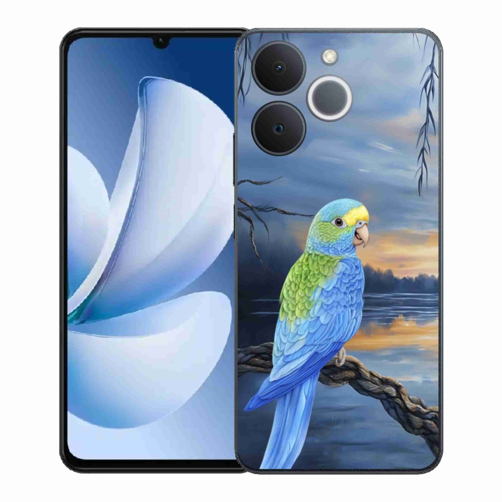 Gélový kryt mmCase na Realme Note 70T - modrý papagáj