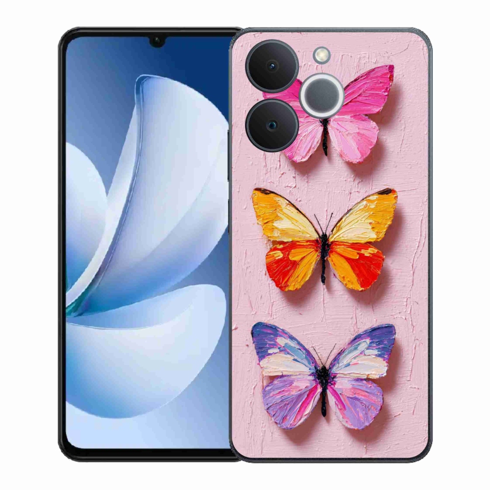 Gélový kryt mmCase na Realme Note 70T - motýlia trojica