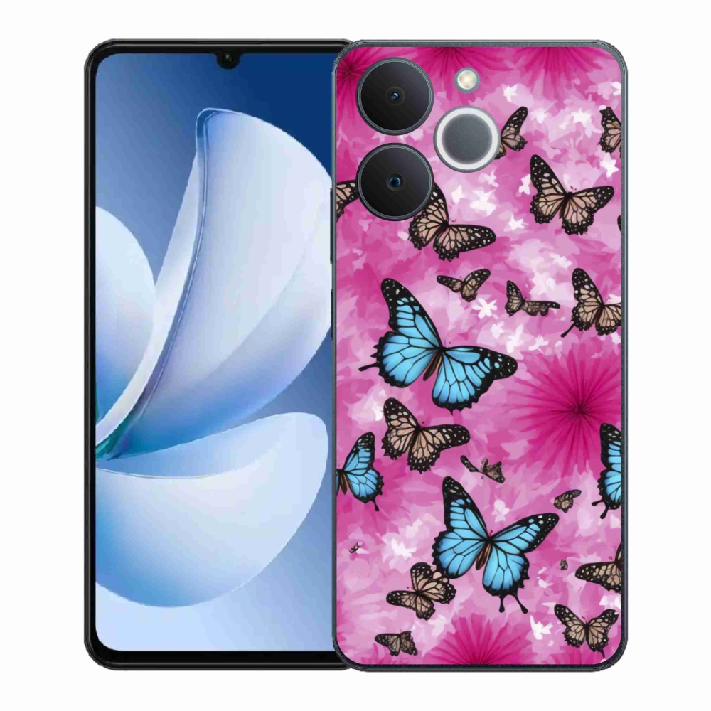 Gélový kryt mmCase na Realme Note 70T - motýlia záhrada