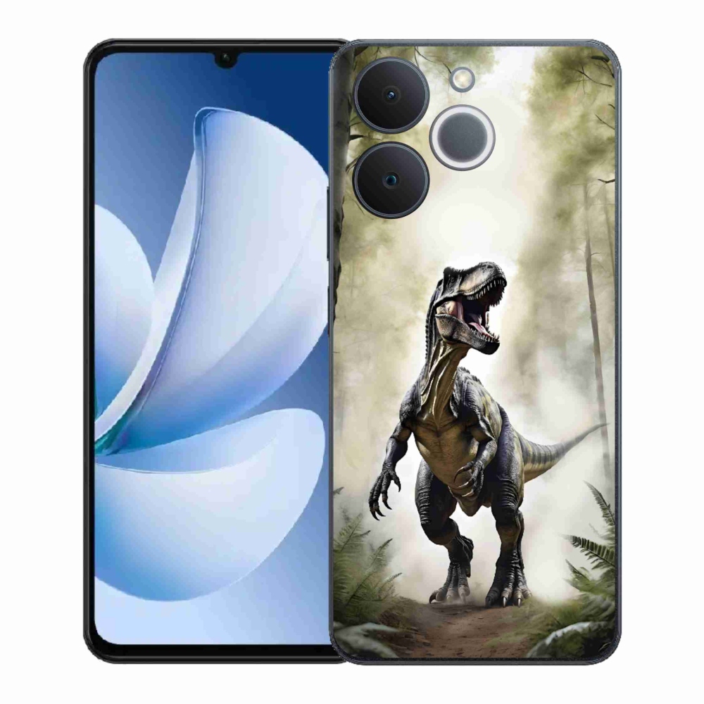 Gélový kryt mmCase na Realme Note 70T - naštvaný T-Rex