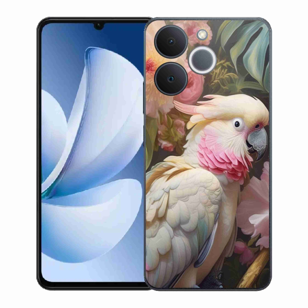 Gélový kryt mmCase na Realme Note 70T - papagáj kakadu ružový 2