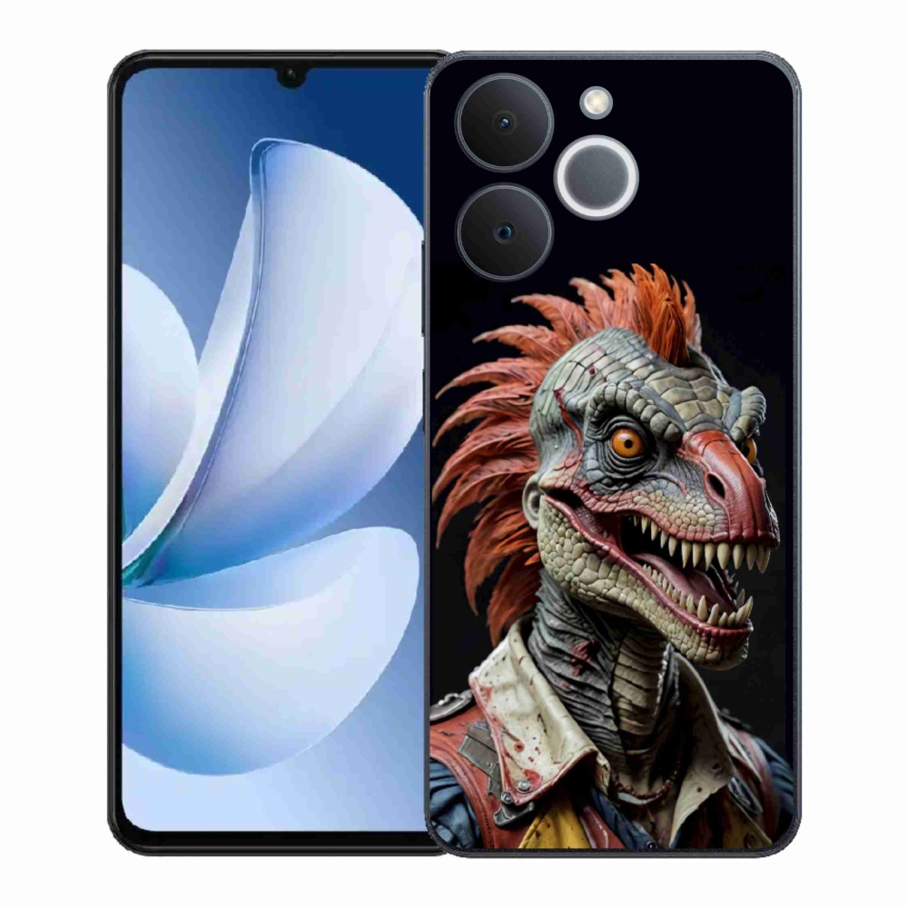 Gélový kryt mmCase na Realme Note 70T - punk dinosaurus