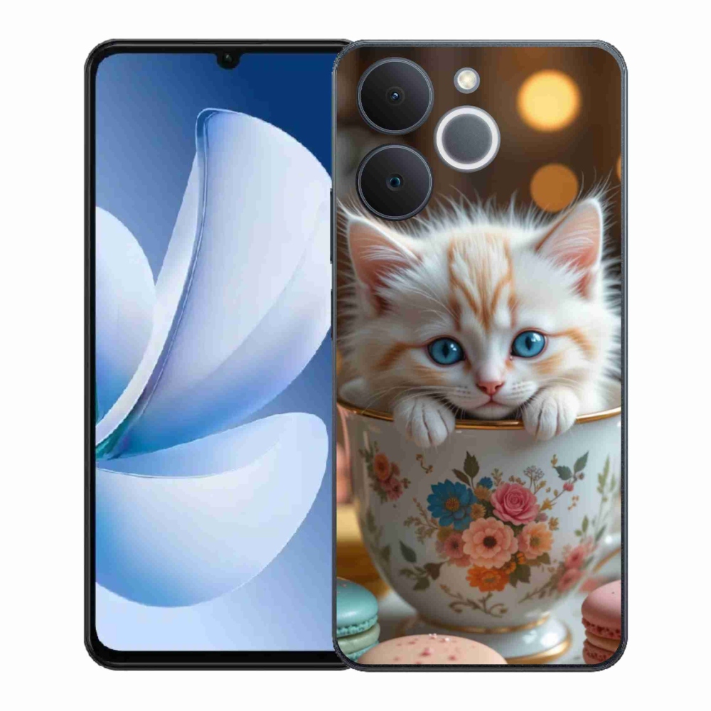 Gélový kryt mmCase na Realme Note 70T - roztomilé mačiatko 6
