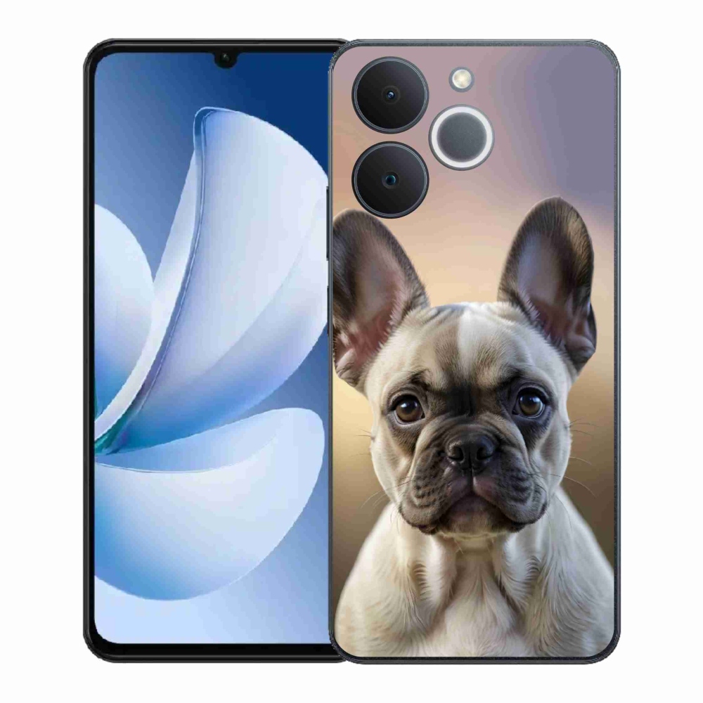 Gélový kryt mmCase na Realme Note 70T - roztomilý francúzsky buldoček